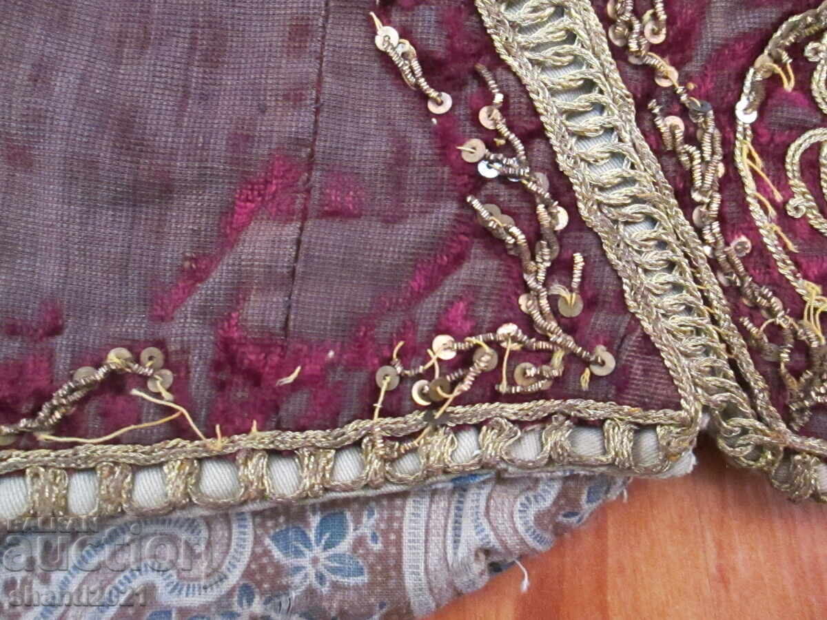 Old vest for traditional costume - gold thread - 6