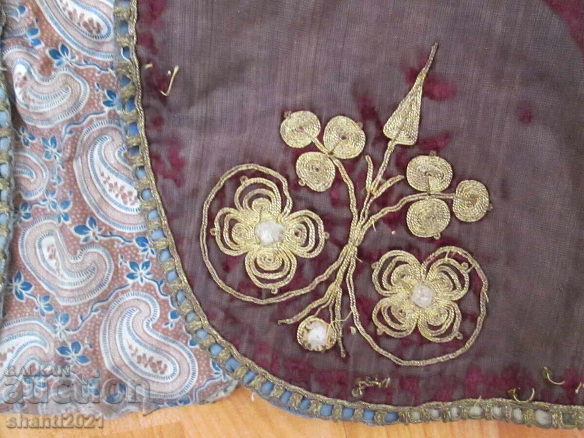Old vest for traditional costume - gold thread - 7