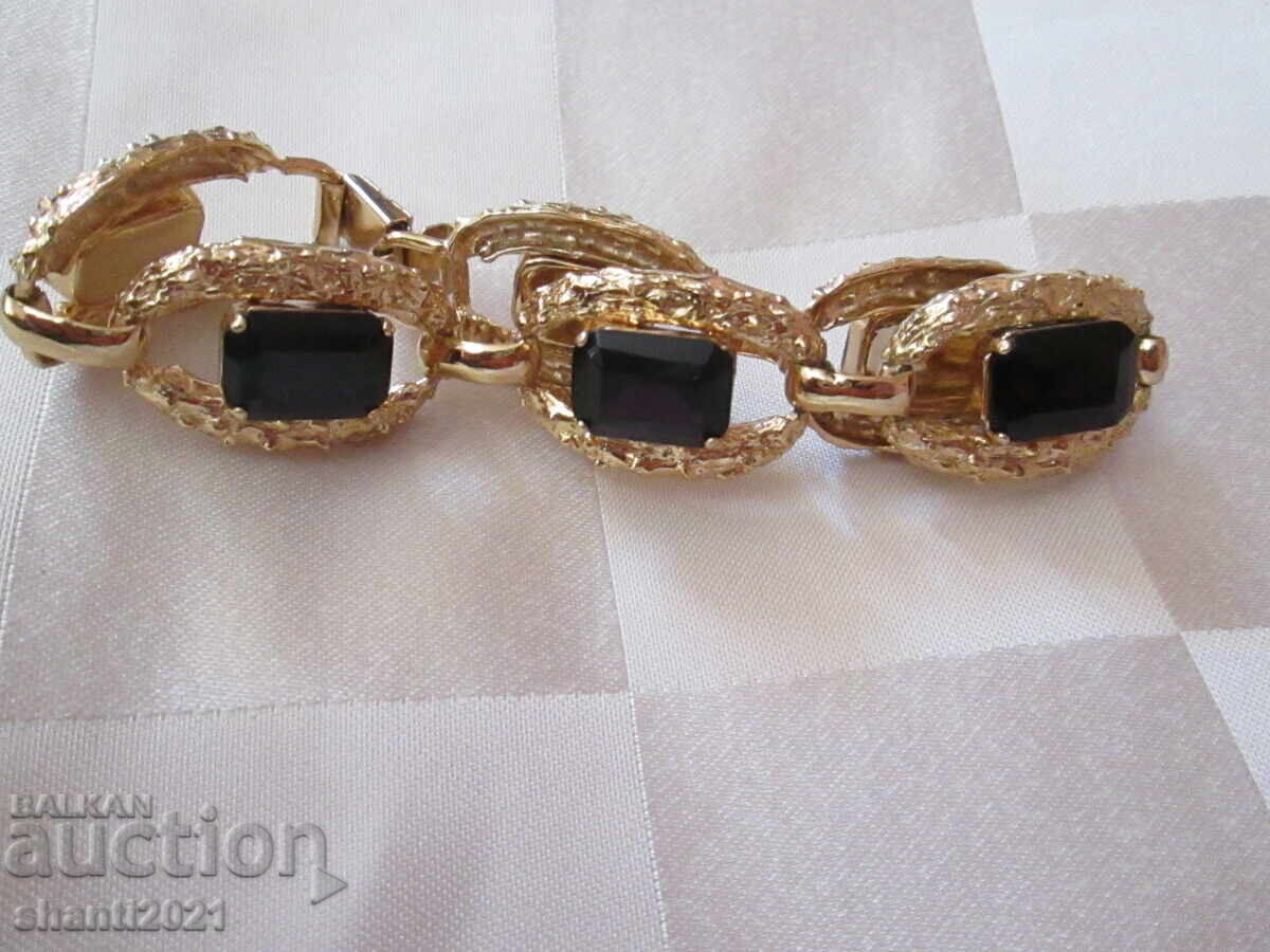 Νέο μενταγιόν με μωβ πέτρες, επιχρύσωση 24Κ - 6