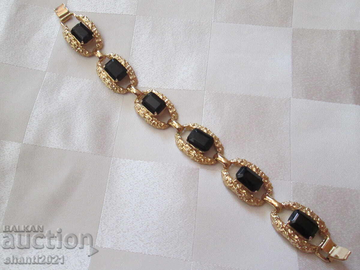 Νέο μενταγιόν με μωβ πέτρες, επιχρύσωση 24Κ - 7