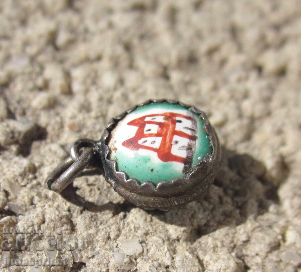 Antique pendant medal silver with enamel icon with monastery - 6 Antique pendant medal silver with enamel icon with monastery - 6