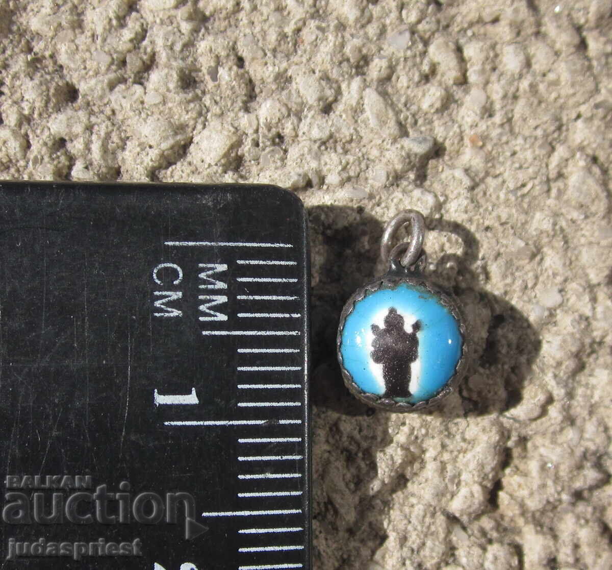 Antique pendant medal silver with enamel icon with monastery - 7 Antique pendant medal silver with enamel icon with monastery - 7