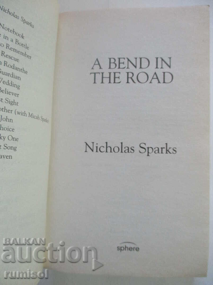 Auction  A Bend in the Road - Nicholas Sparks