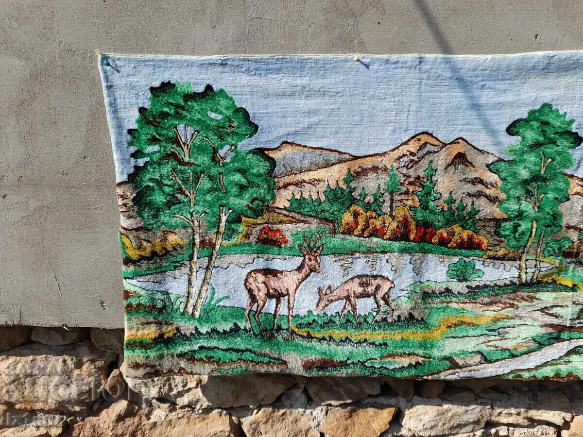 Antique plush rug, wall hanging with price 55.00 BGN | € 28.12