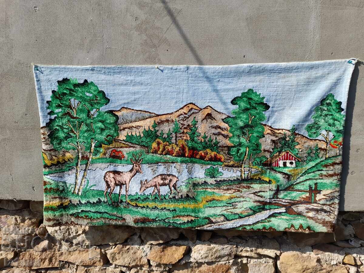 Delivery of Antique plush rug, wall hanging