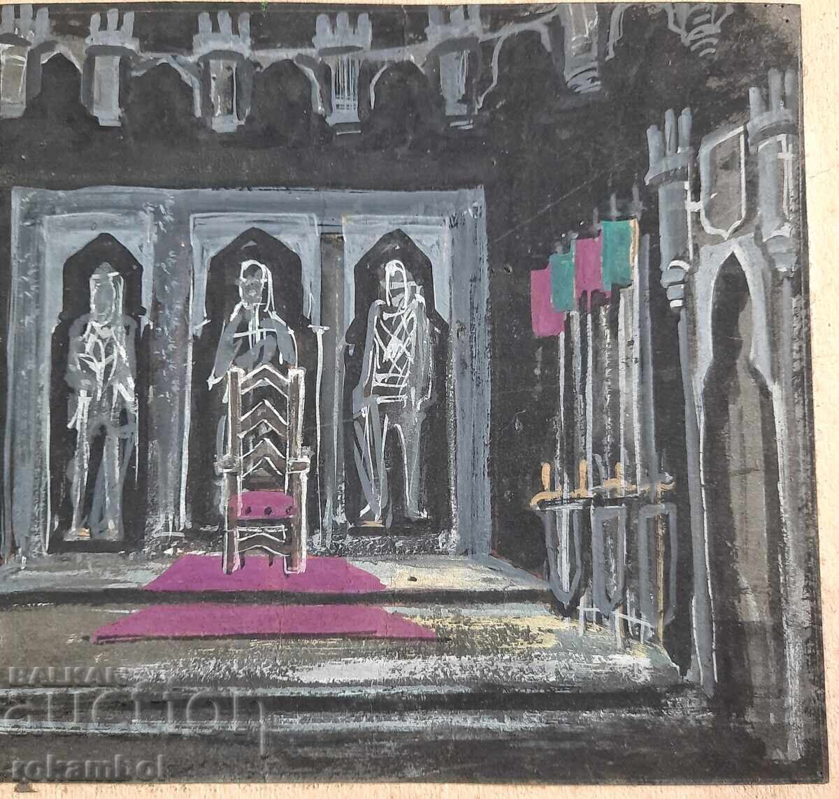 Παλιό έργο γκουάς του ζωγράφου Ασέν Ποπόφ - 6