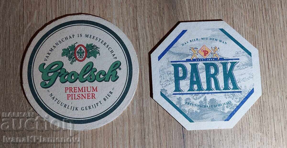 Coasters, new, two pieces for collectors