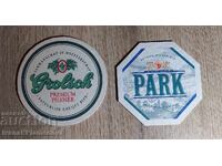 Suporturi de pahare noi, două bucăți, pentru colecționari