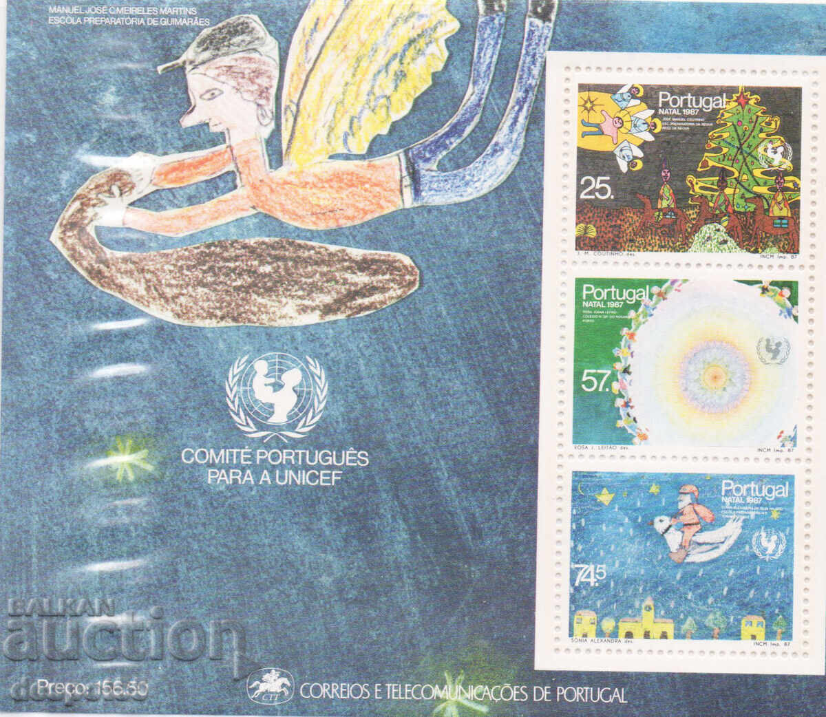 1987. Portugalia. Crăciun. Bloc 1987. Portugalia. Crăciun. Bloc