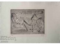 Ζουλ Πασκίν - αυθεντικό χαρακτικό ξηρής χάραξης, οφώρτ 1921