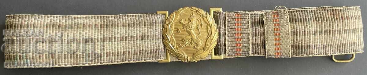 6014 Regatul Bulgariei centură paradă uniformă ofițer Al Doilea Război Mondial purtată 6014 Regatul Bulgariei centură paradă uniformă ofițer Al Doilea Război Mondial purtată