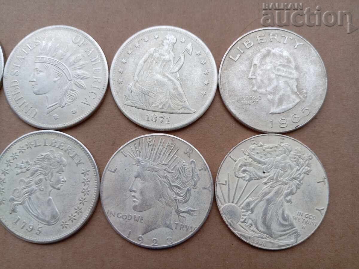 Auction Lot of 1 dollar LIBERTY ONE DOLLAR 1795 1804 COPY replica Auction Lot of 1 dollar LIBERTY ONE DOLLAR 1795 1804 COPY replica