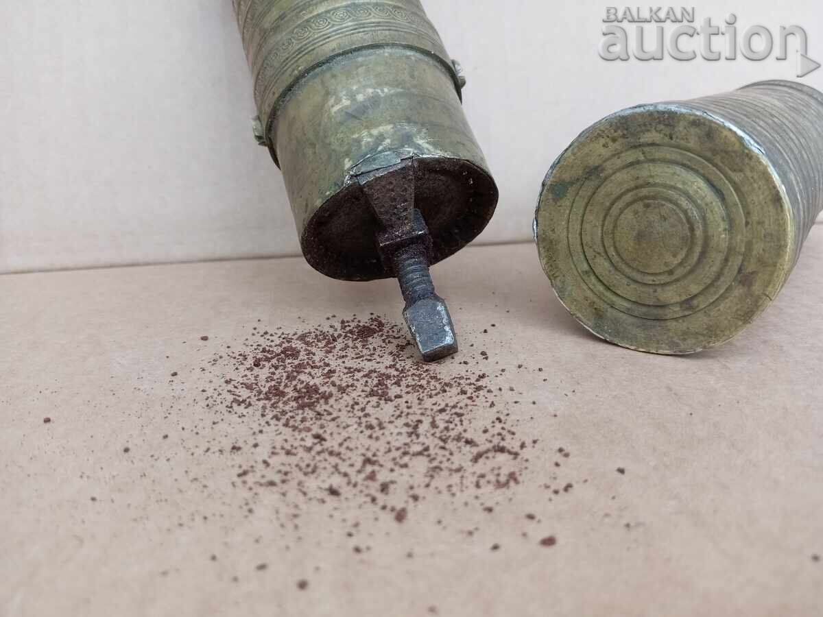 Old Revival coffee grinder with a tughra (Ottoman emblem) 18th century GRINDER - 5