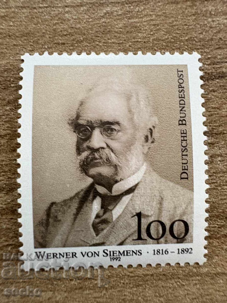 Γερμανία - 150 γρ. από τη γέννηση του Βέρνερ φον...(1992) MNH Γερμανία - 150 γρ. από τη γέννηση του Βέρνερ φον...(1992) MNH