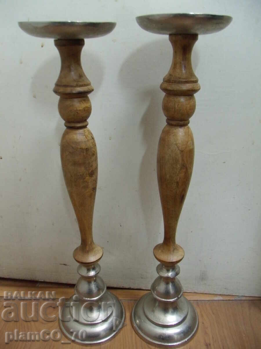 Auction  №7993 Two large old candlesticks