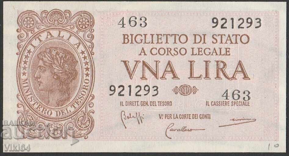 Bancnotă Italia 1 liră 1944 Bancnotă Italia 1 liră 1944