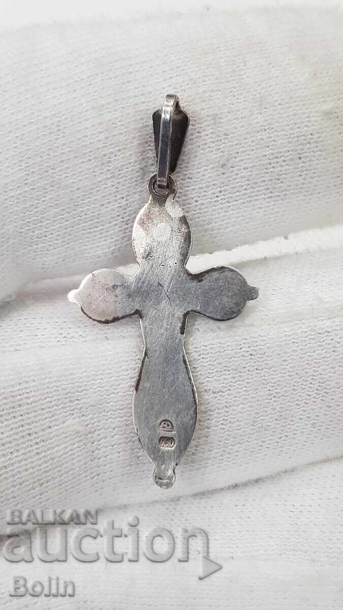 Колекционен сребърен кръст, кръстче с емайл Европа 950 проба с цена 38.00 лв. | € 19.43