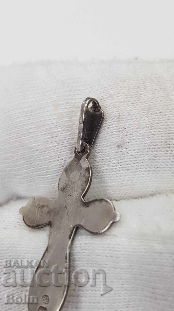 Колекционен сребърен кръст, кръстче с емайл Европа 950 проба - 5