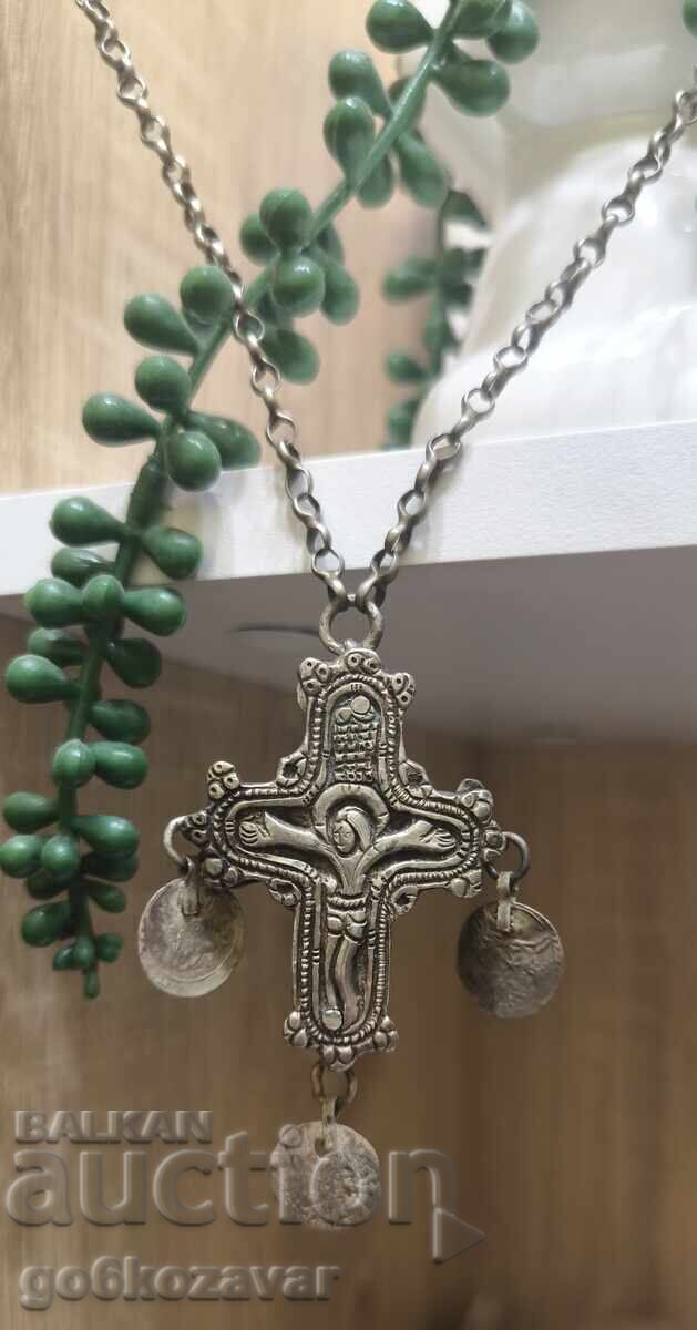 Αναγεννησιακός ασημένιος Σταυρός Εγκόλπιο Διπλής Όψης! με τιμή 880.00 BGN | € 449.94