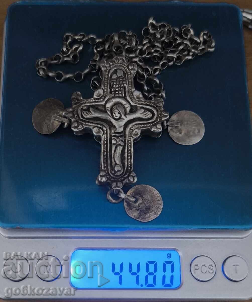 Αναγεννησιακός ασημένιος Σταυρός Εγκόλπιο Διπλής Όψης! - 6