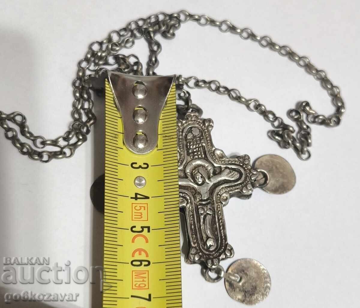 Αναγεννησιακός ασημένιος Σταυρός Εγκόλπιο Διπλής Όψης! - 7