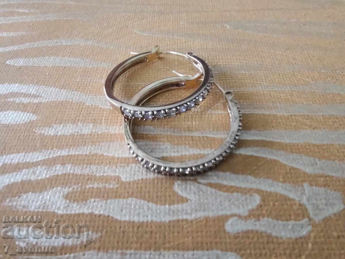 Gold-plated earrings, silver with natural stones, 04/07/2025 with price 49.00 BGN | € 25.05