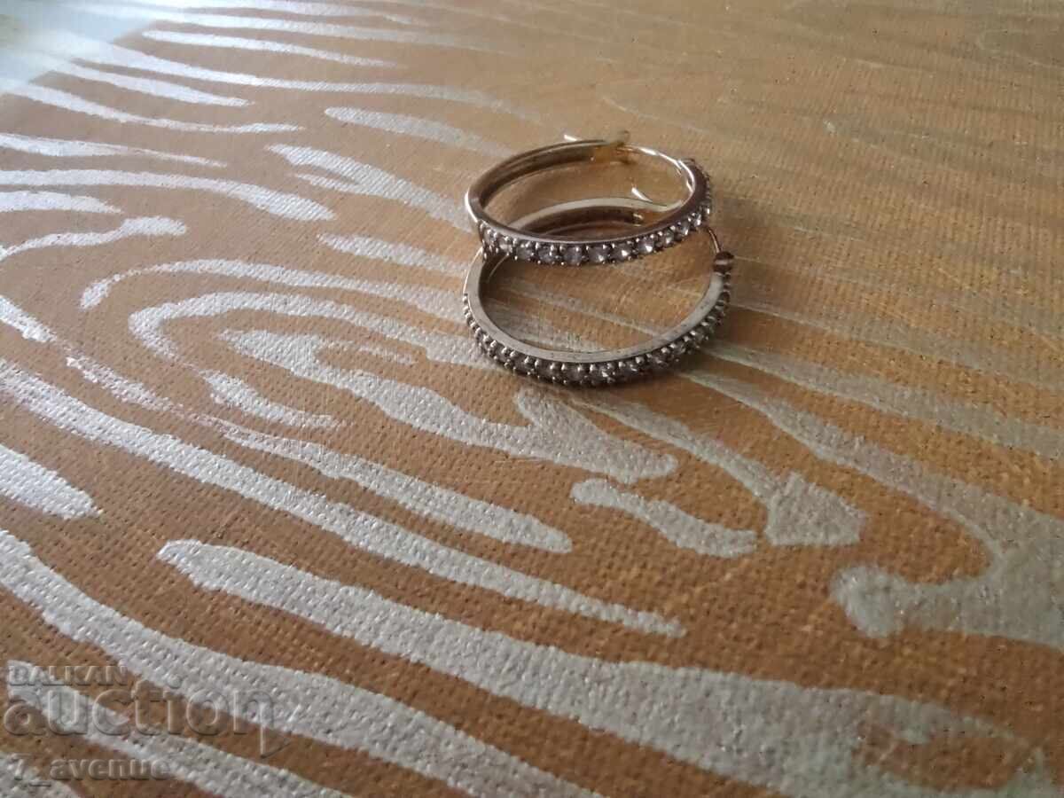 Delivery of Gold-plated earrings, silver with natural stones, 04/07/2025