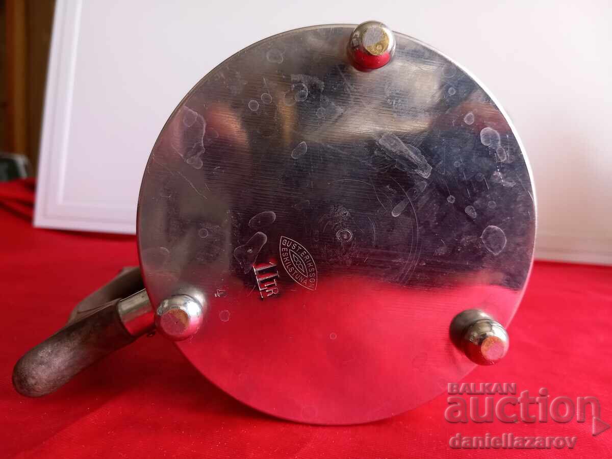 Old Silver-Plated Jug, Teapot with Monogram - 6 Old Silver-Plated Jug, Teapot with Monogram - 6