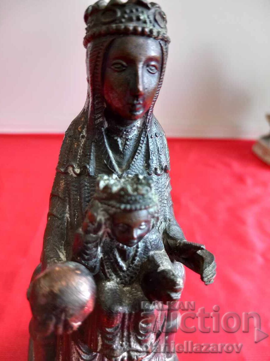 Аукцион Стара Метална Фигура ,Статуетка Дева Мария