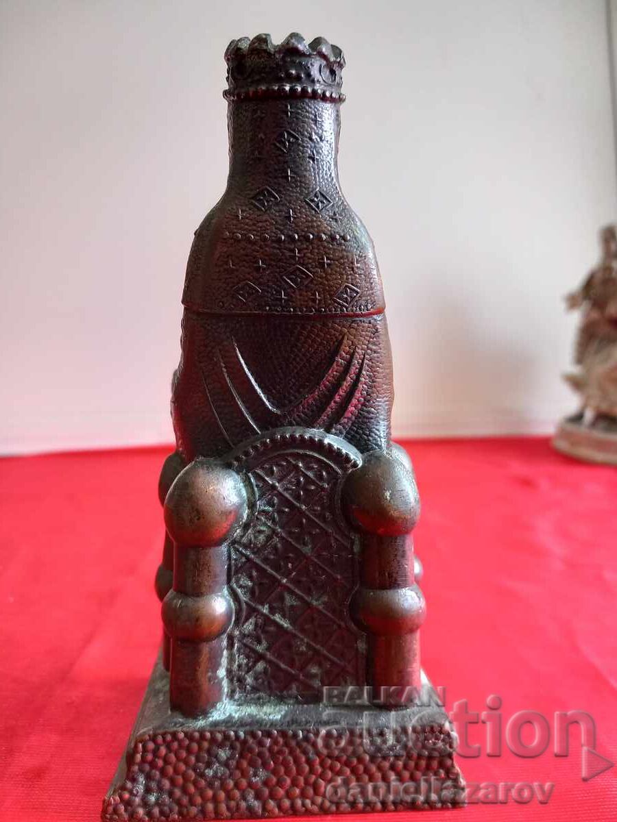 Delivery of Old Metal Figure, Statuette Virgin Mary