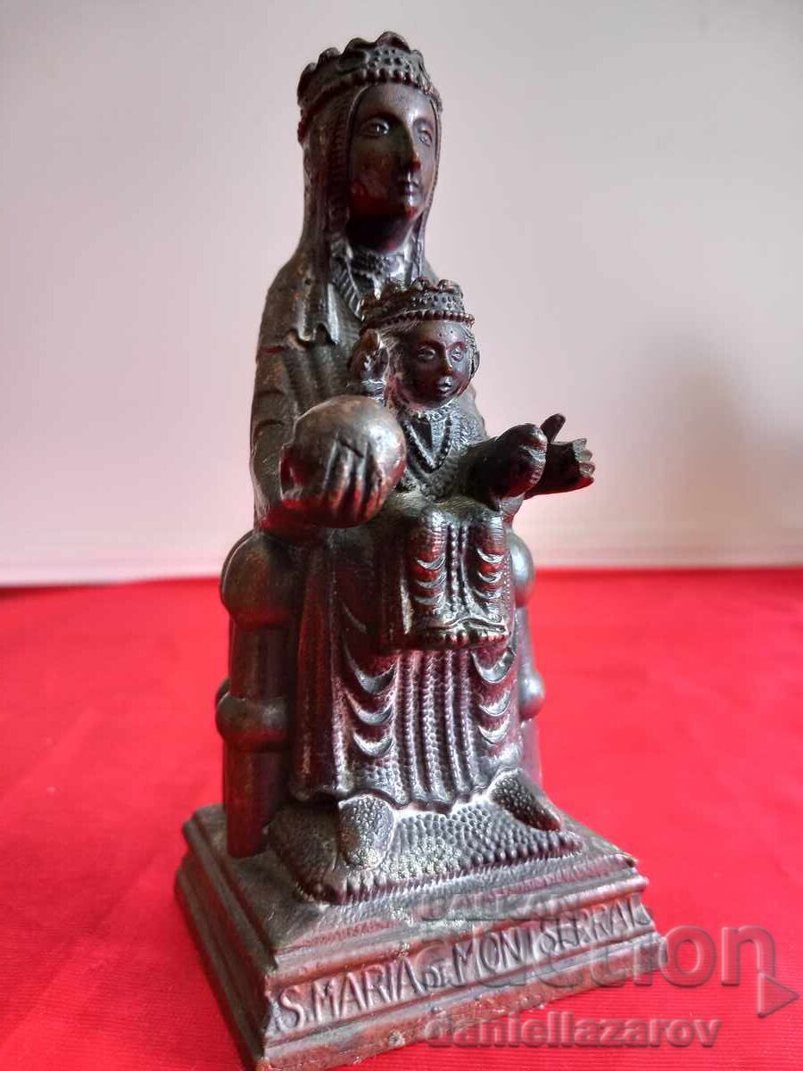 Old Metal Figure, Statuette Virgin Mary