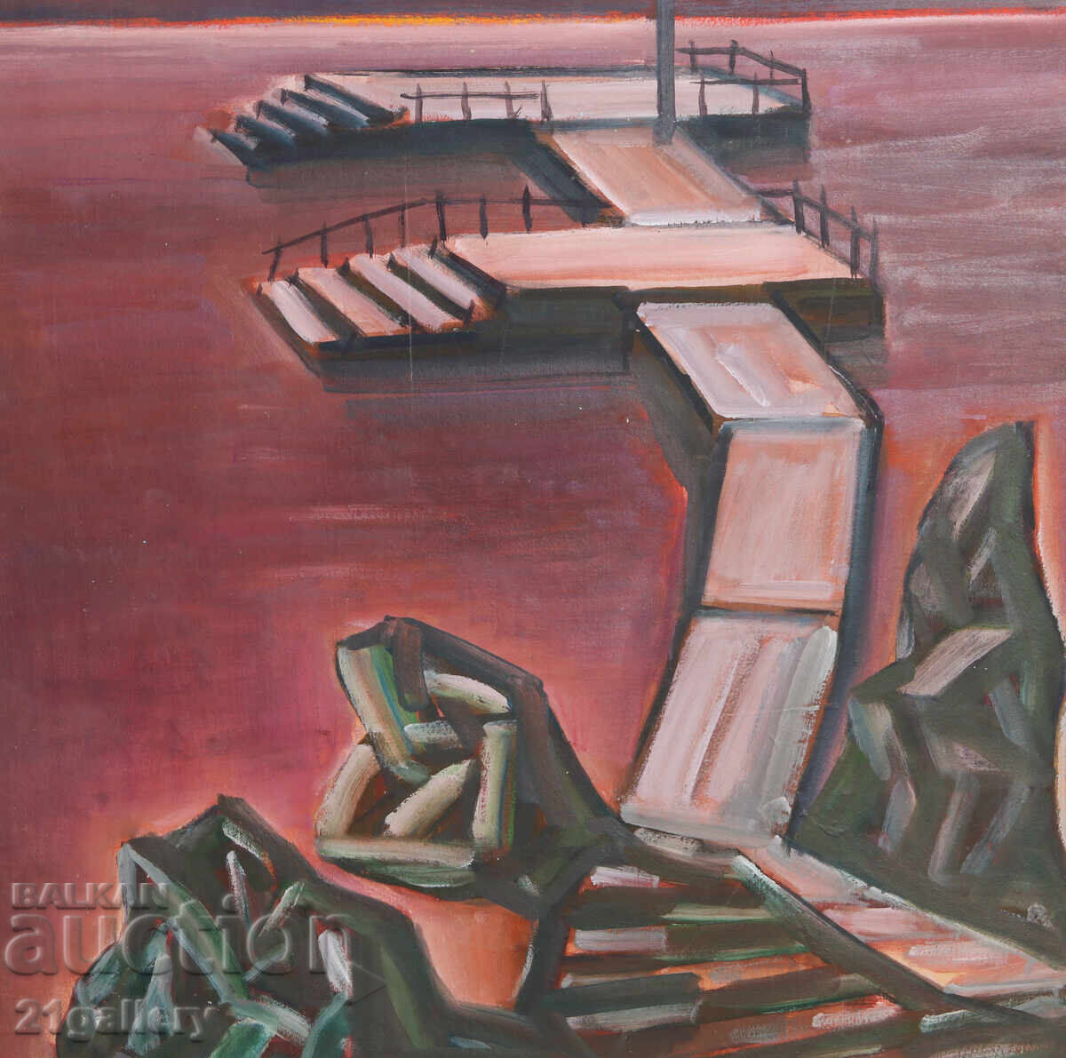 Prof. Stoyan Domuschiev (1935-2021) Marine Landscape - 5