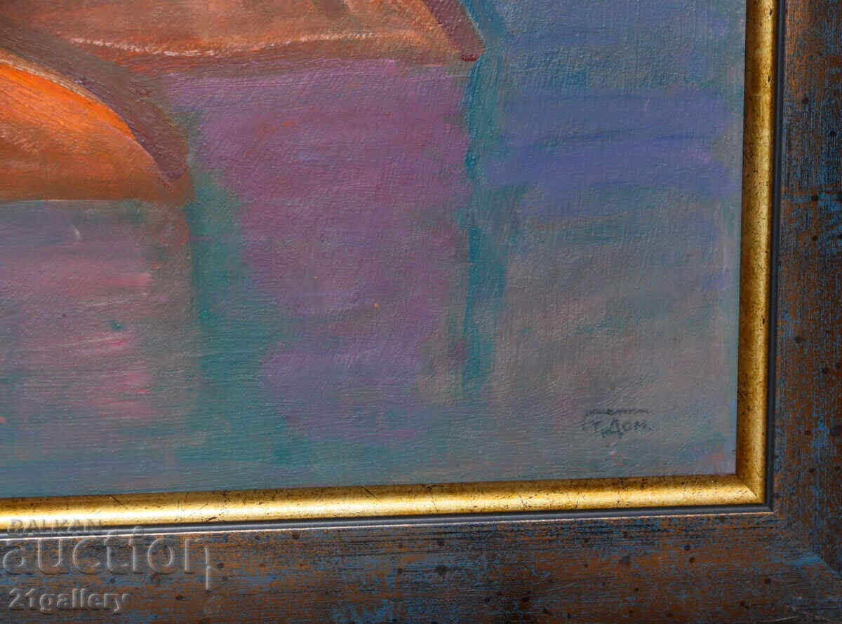 Проф. Стоян Домусчиев (1935-2021) Морски пейзаж - скали - 6 Проф. Стоян Домусчиев (1935-2021) Морски пейзаж - скали - 6