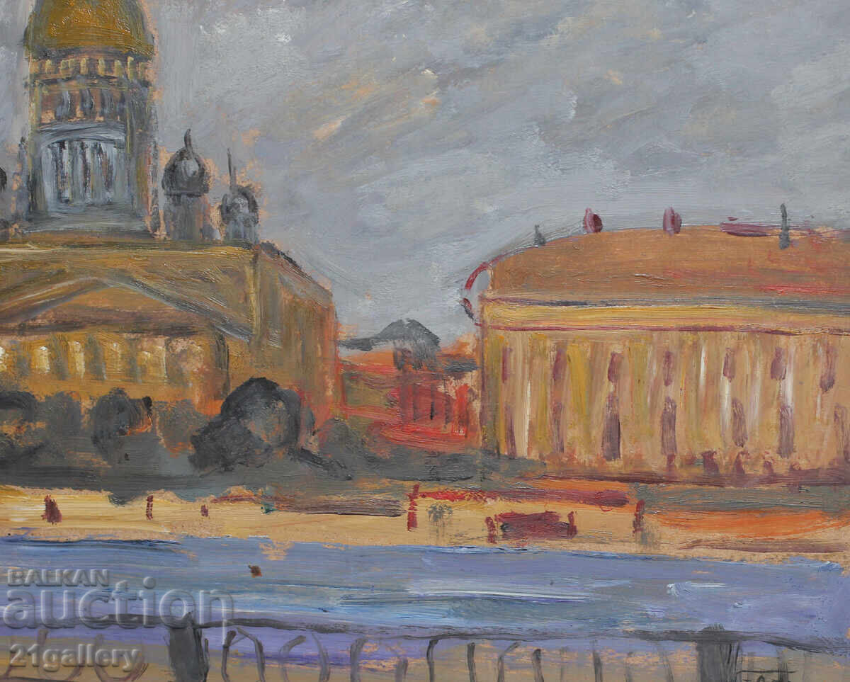 Проф. Стоян Домусчиев (1935-2021) Пейзаж от Санкт Петербург - 6