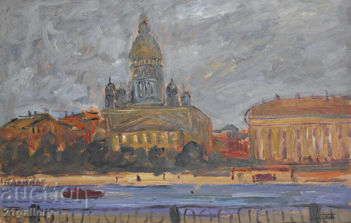 Проф. Стоян Домусчиев (1935-2021) Пейзаж от Санкт Петербург