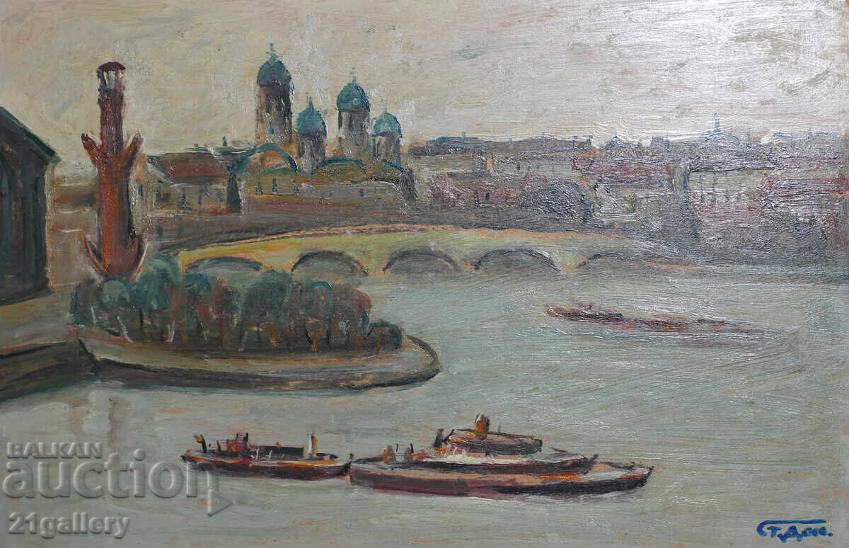 Проф. Стоян Домусчиев (1935-2021) Пейзаж от Санкт Петербург