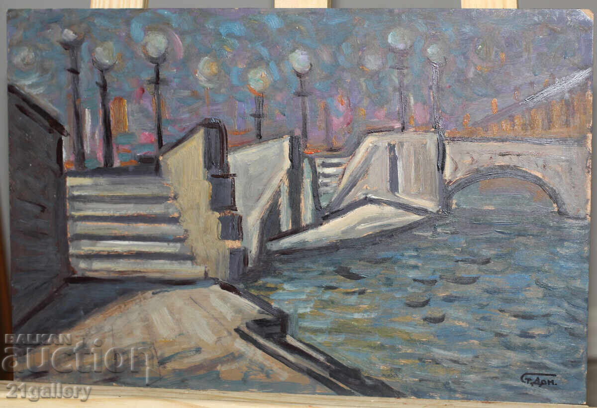 Аукцион Проф. Стоян Домусчиев (1935-2021) Пейзаж от Санкт Петербург