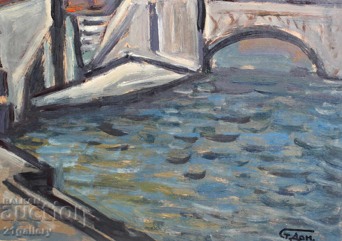 Проф. Стоян Домусчиев (1935-2021) Пейзаж от Санкт Петербург - 6