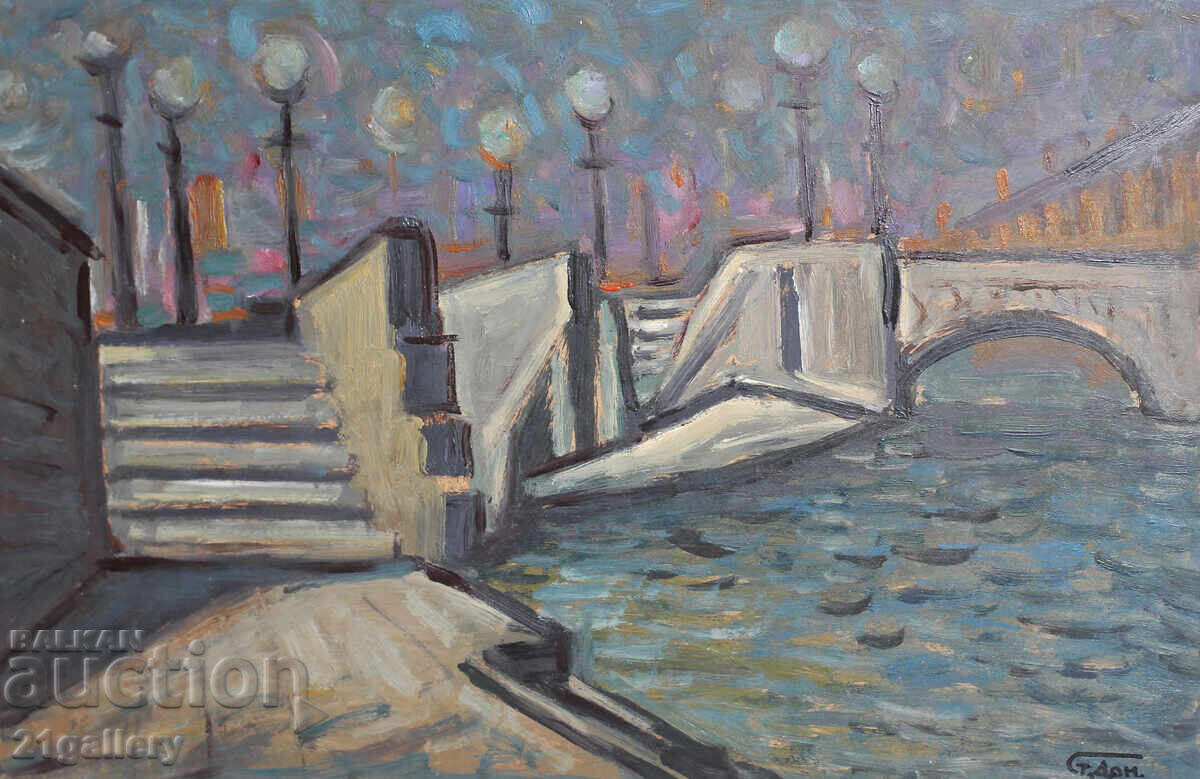 Проф. Стоян Домусчиев (1935-2021) Пейзаж от Санкт Петербург