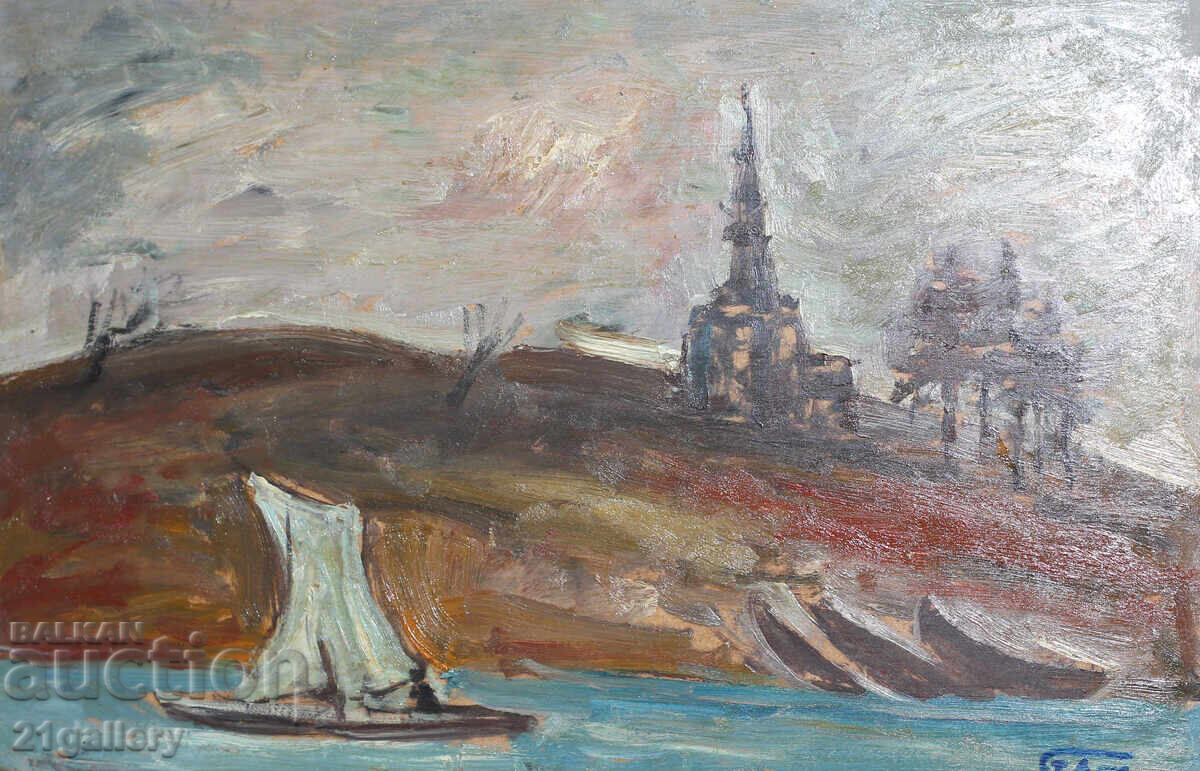 Проф. Стоян Домусчиев (1935-2021) Пейзаж от Санкт Петербург Проф. Стоян Домусчиев (1935-2021) Пейзаж от Санкт Петербург