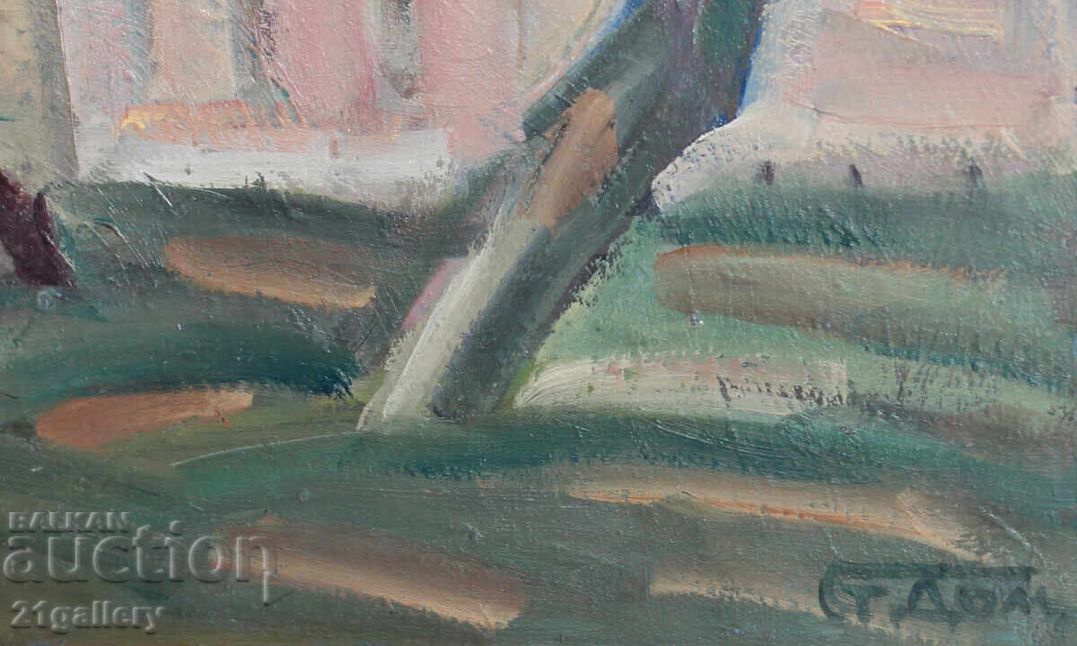 Проф. Стоян Домусчиев (1935-2021) Пейзаж / маслени бои - 7