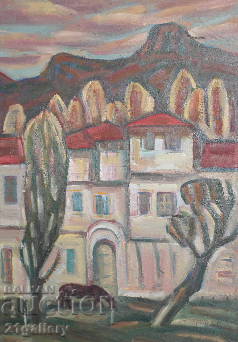 Проф. Стоян Домусчиев (1935-2021) Пейзаж / маслени бои