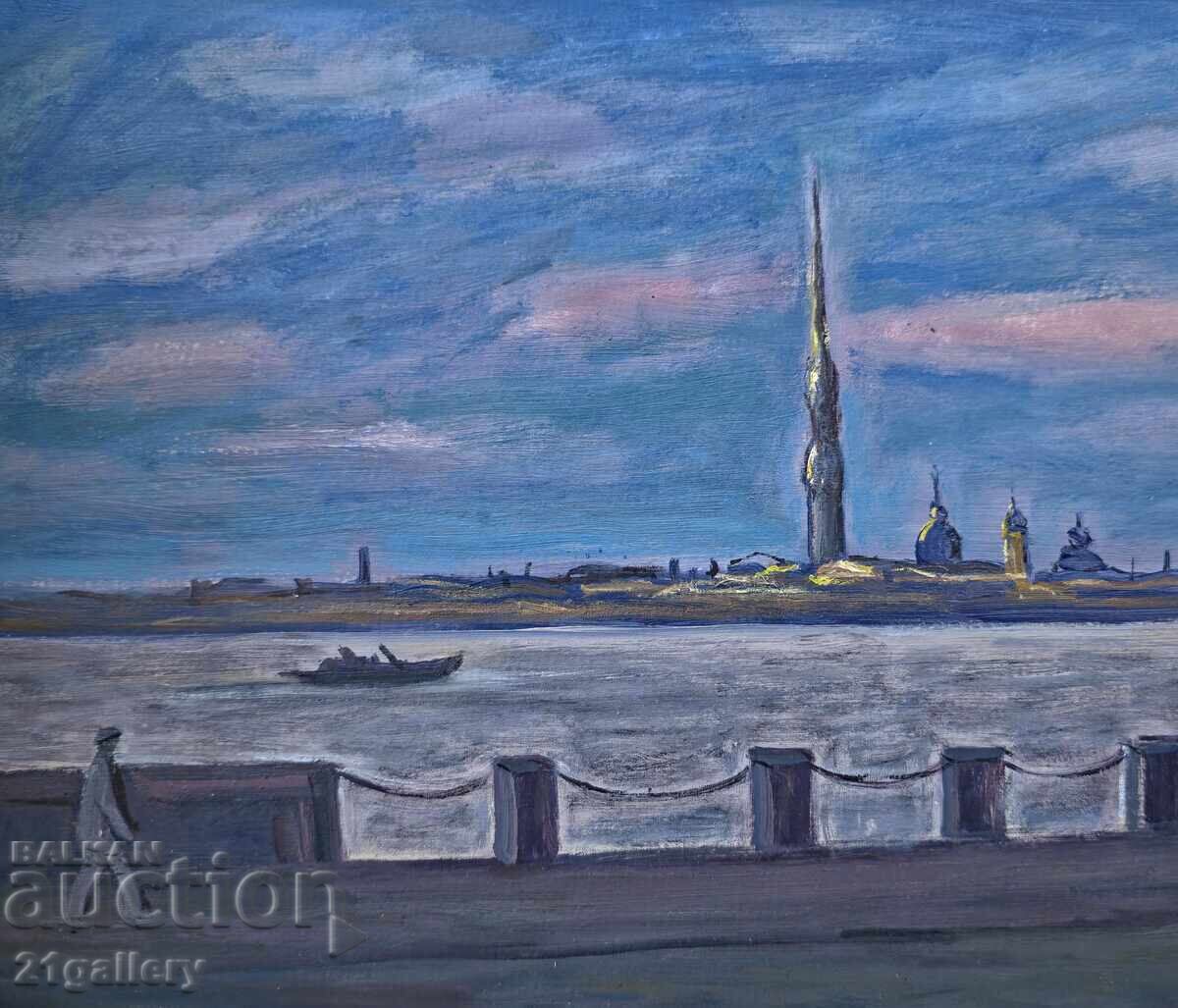Проф. Стоян Домусчиев (1935-2021) Пейзаж от Санкт Петербург - 6 Проф. Стоян Домусчиев (1935-2021) Пейзаж от Санкт Петербург - 6