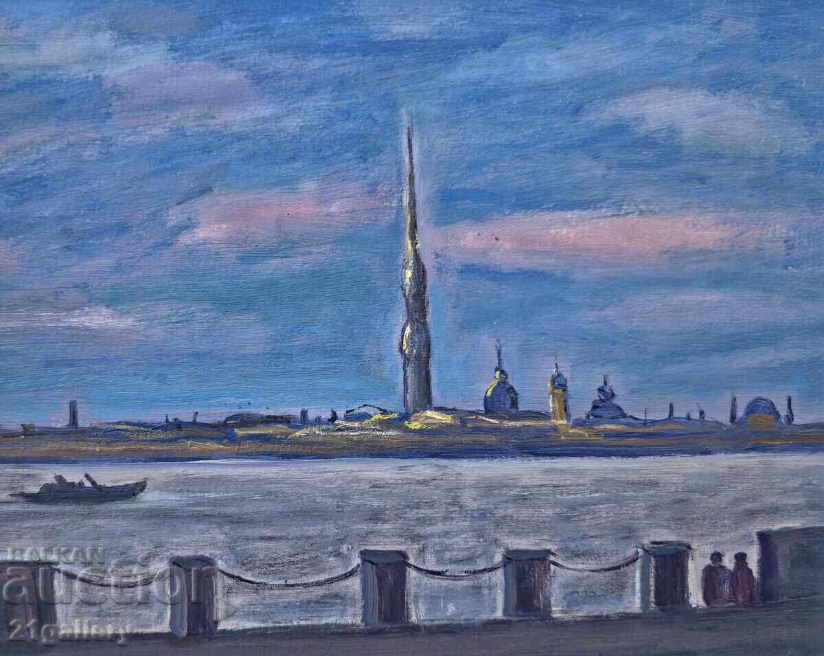 Проф. Стоян Домусчиев (1935-2021) Пейзаж от Санкт Петербург - 7 Проф. Стоян Домусчиев (1935-2021) Пейзаж от Санкт Петербург - 7