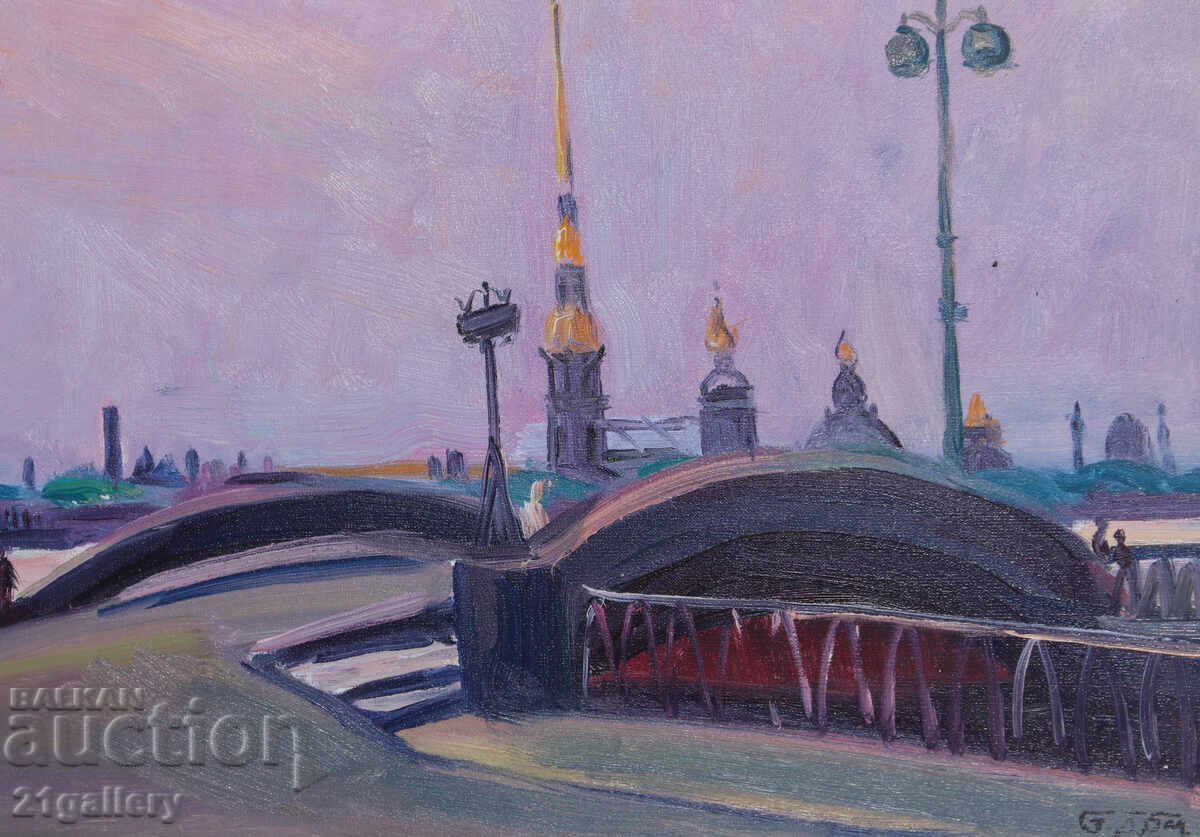 Проф. Стоян Домусчиев (1935-2021) Пейзаж от Санкт Петербург - 5 Проф. Стоян Домусчиев (1935-2021) Пейзаж от Санкт Петербург - 5