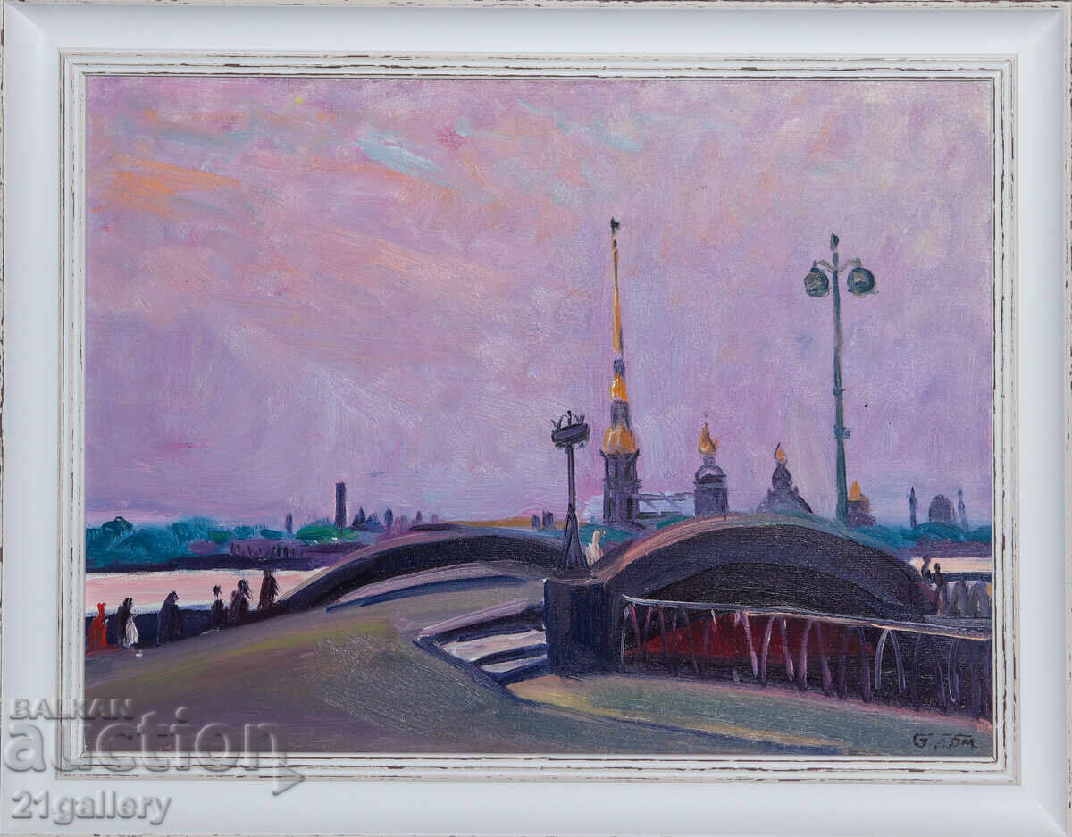 Проф. Стоян Домусчиев (1935-2021) Пейзаж от Санкт Петербург Проф. Стоян Домусчиев (1935-2021) Пейзаж от Санкт Петербург