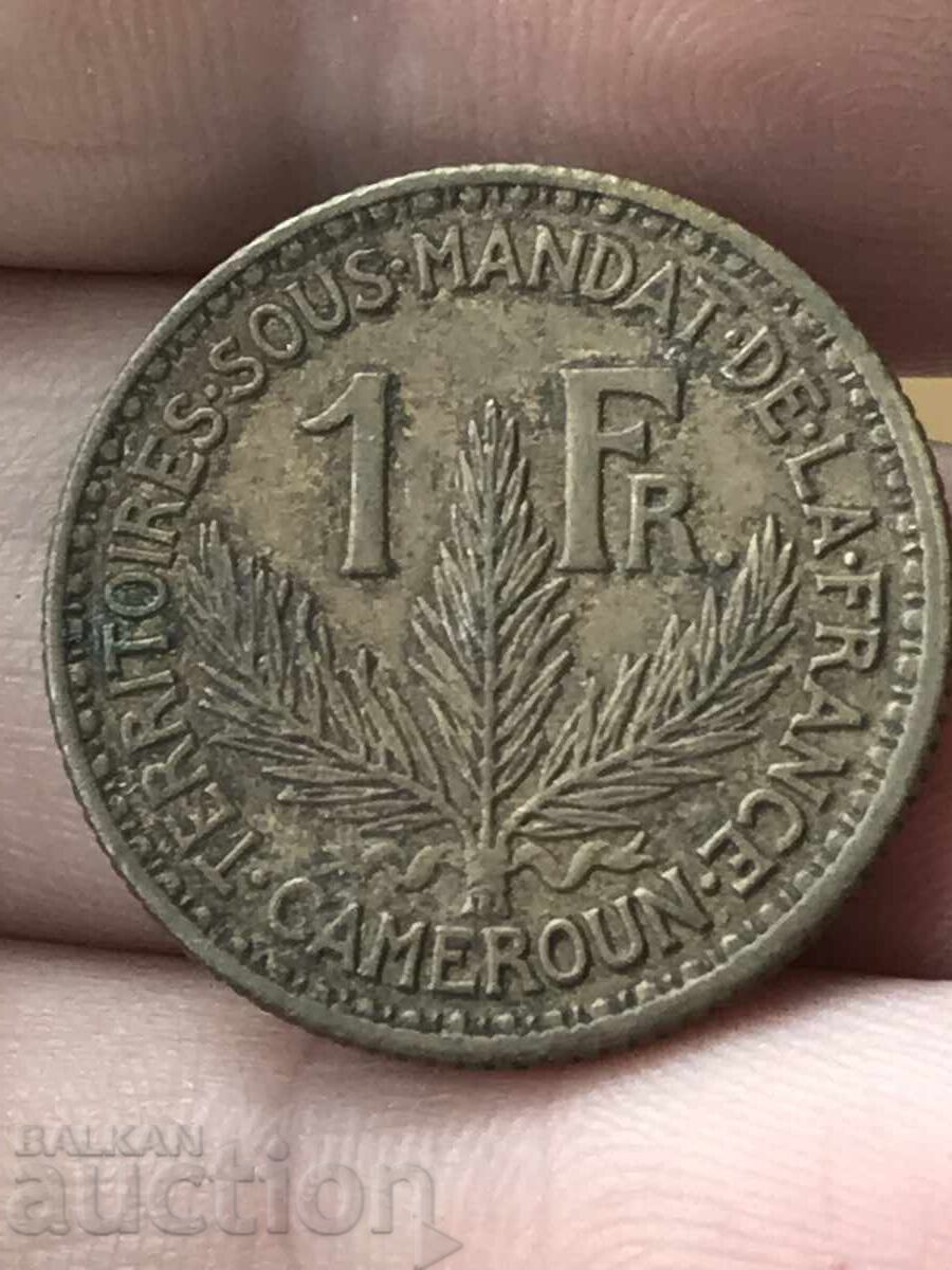 French Cameroon 1 Franc 1925 Rare Colonial Coin Excellent with price 69.00 BGN | € 35.28