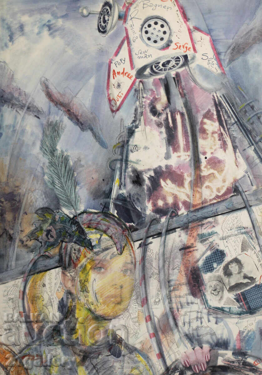 Kalin Nikolov (1956-) Mixed media - abstraction Kalin Nikolov (1956-) Mixed media - abstraction