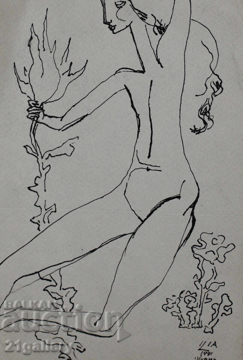 Ηλίας Ρανγκέλοφ Γυναικεία φιγούρα 1991 με τιμή 150.00 BGN | € 76.69