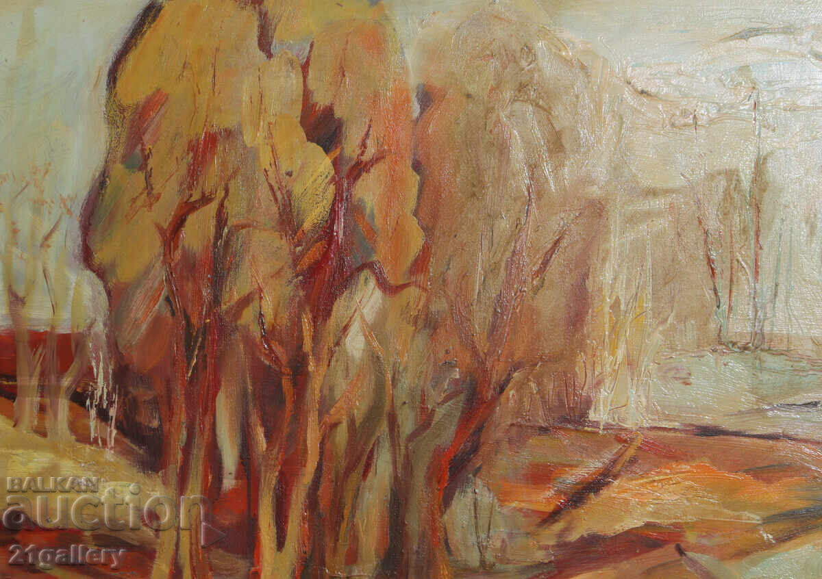 Христо Радев ( 1936 -2017) Пейзаж , маслени бои, подписана - 6 Христо Радев ( 1936 -2017) Пейзаж , маслени бои, подписана - 6